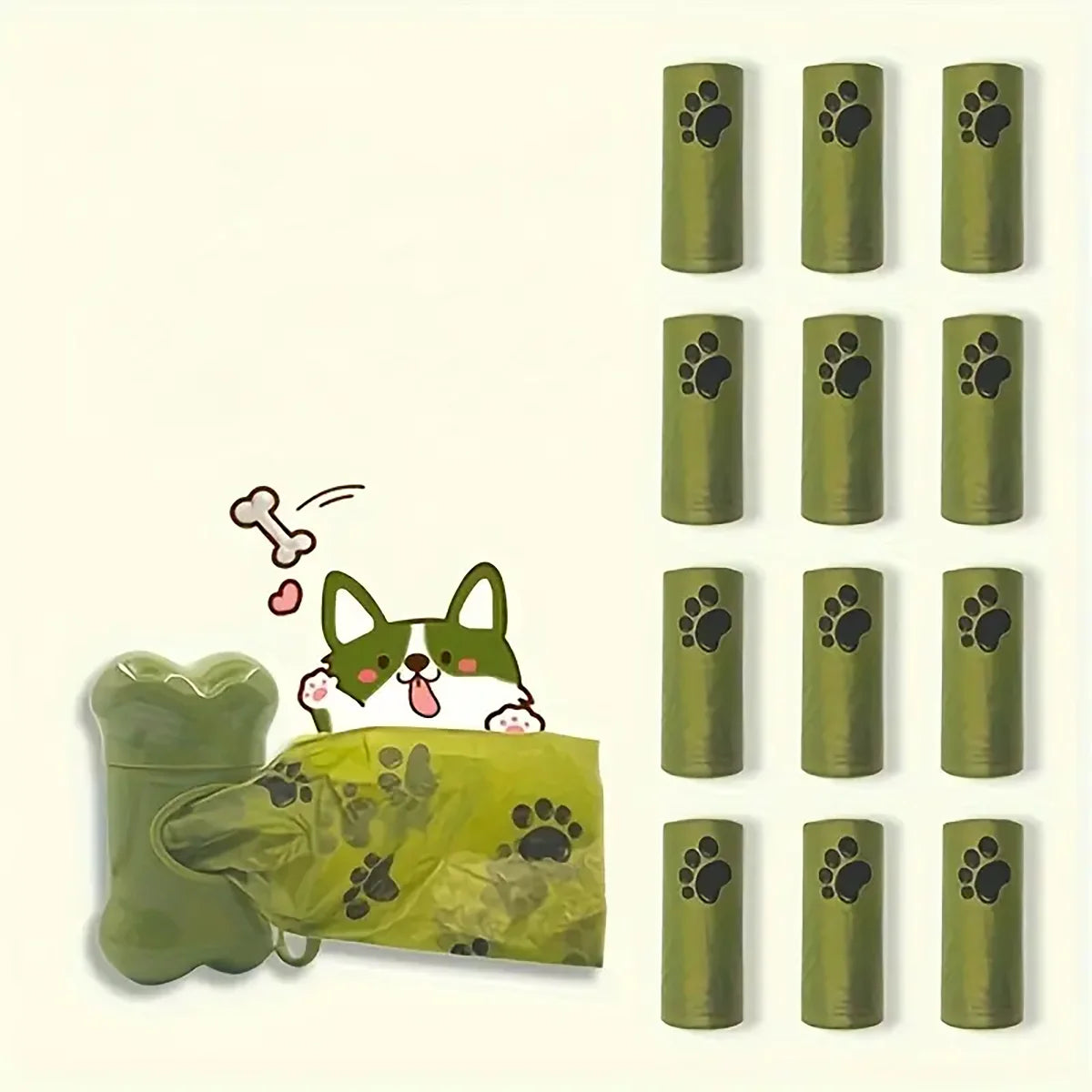 Dog Poop Bags Environmentally Friendly Poop Bags Leak-Proof Dog Waste Bags for Pet Outdoor Supplies Biodegradable Environmentall