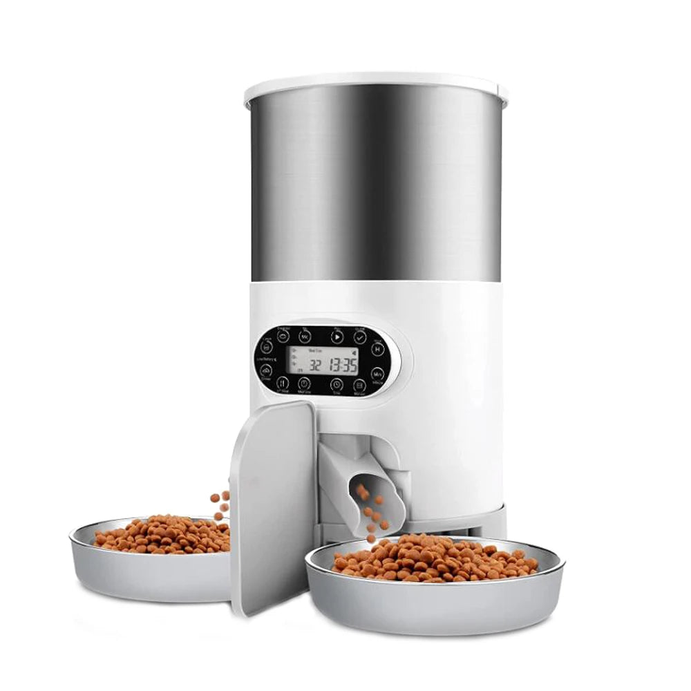 4.5L WIFI APP Automatic Pet Feeder Dry Food Dispenser Voice Recorder Timer Feeding Vending for Large Cats Dogs Smart Pet Bowl