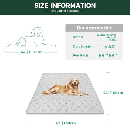 Washable Pee Pads for Dogs, Puppy Pads with Super Absorbent, Specifically Designed for  Rollick/Homeplus 24Inch 8 Panels Dog Playpen, Square, 63" X 63", 1 Pack