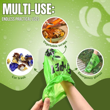 Dog Poop Bags, 41% Plant-Based, USDA Certified, Leak-Proof Dog Bags Refill Rolls for Small & Large Doggy, Cat Litter Waste & Doggie Poo (1080 Count, Unscented, Green)